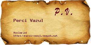 Perci Vazul névjegykártya